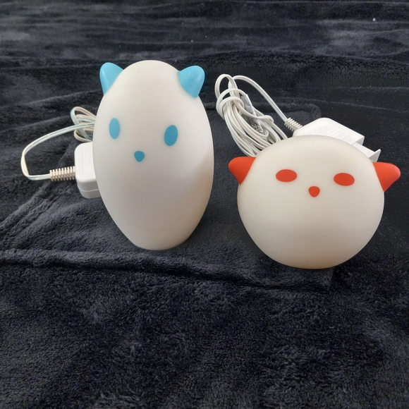 EUC Vtg IKEA Spoka Cat Color Changing Kids Night Light Up Ghost With Charger - Picture 2 of 7